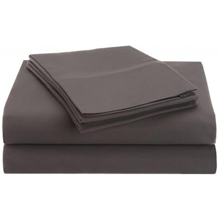 Vanessa Collection Microfiber King Sheet Set Solid Silver MF1500KGSH SLSV